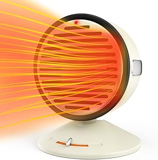 Portable Heater,1000W Energy Efficient Space Heaters for Indoor Use,Desk Heater with Adjustable Thermostat,Tip-Over and Overheat Protection,Space Heater for Office,Home,Bedroom,White