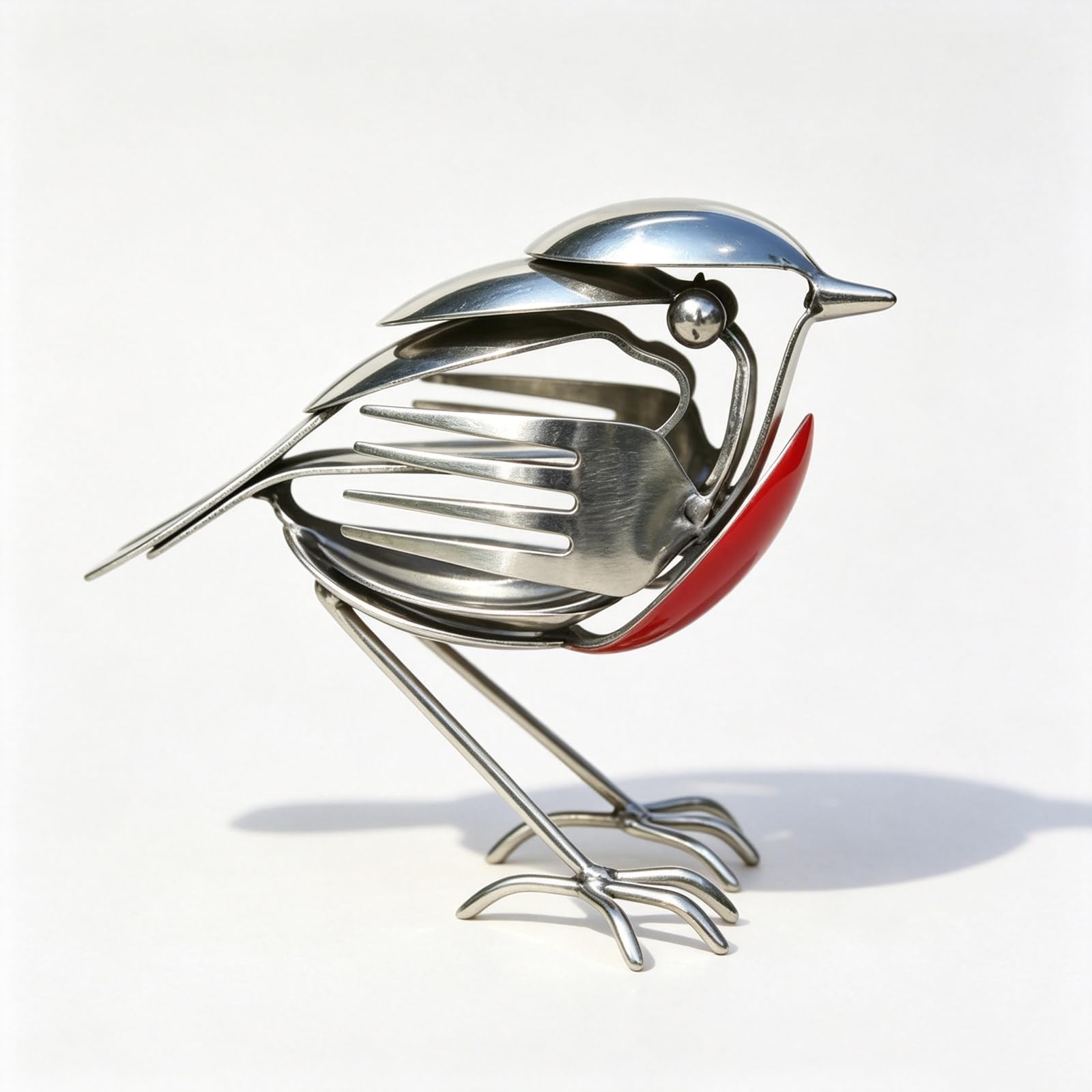Wvbzf Hopewings Robin Gifts, Metal Robin Garden Ornament Made from Cutlery