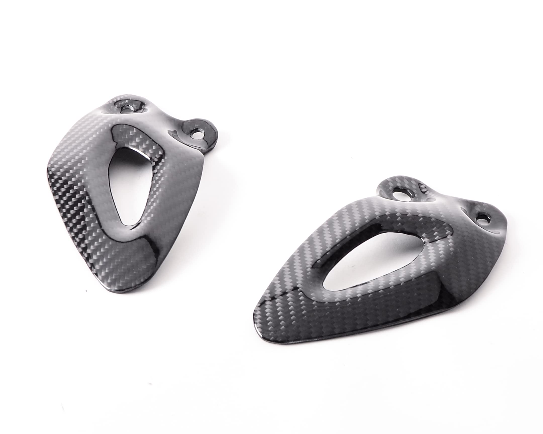 Bestem Carbon Fiber Heel Guards for Triumph Rocket III 2020-2021 Twill Weave