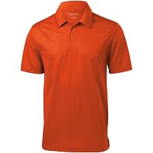 SPORT-TEK Men's PosiCharge Active Textured Polo S Deep Orange