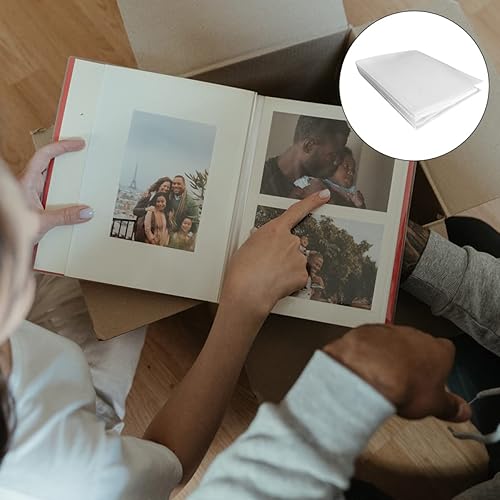 Miniatura 5 de Hoement Soporte transparente para almacenamiento de libros, pantalla de cubierta de memoria para tarjetas postales, álbum de fotos, bolsillos