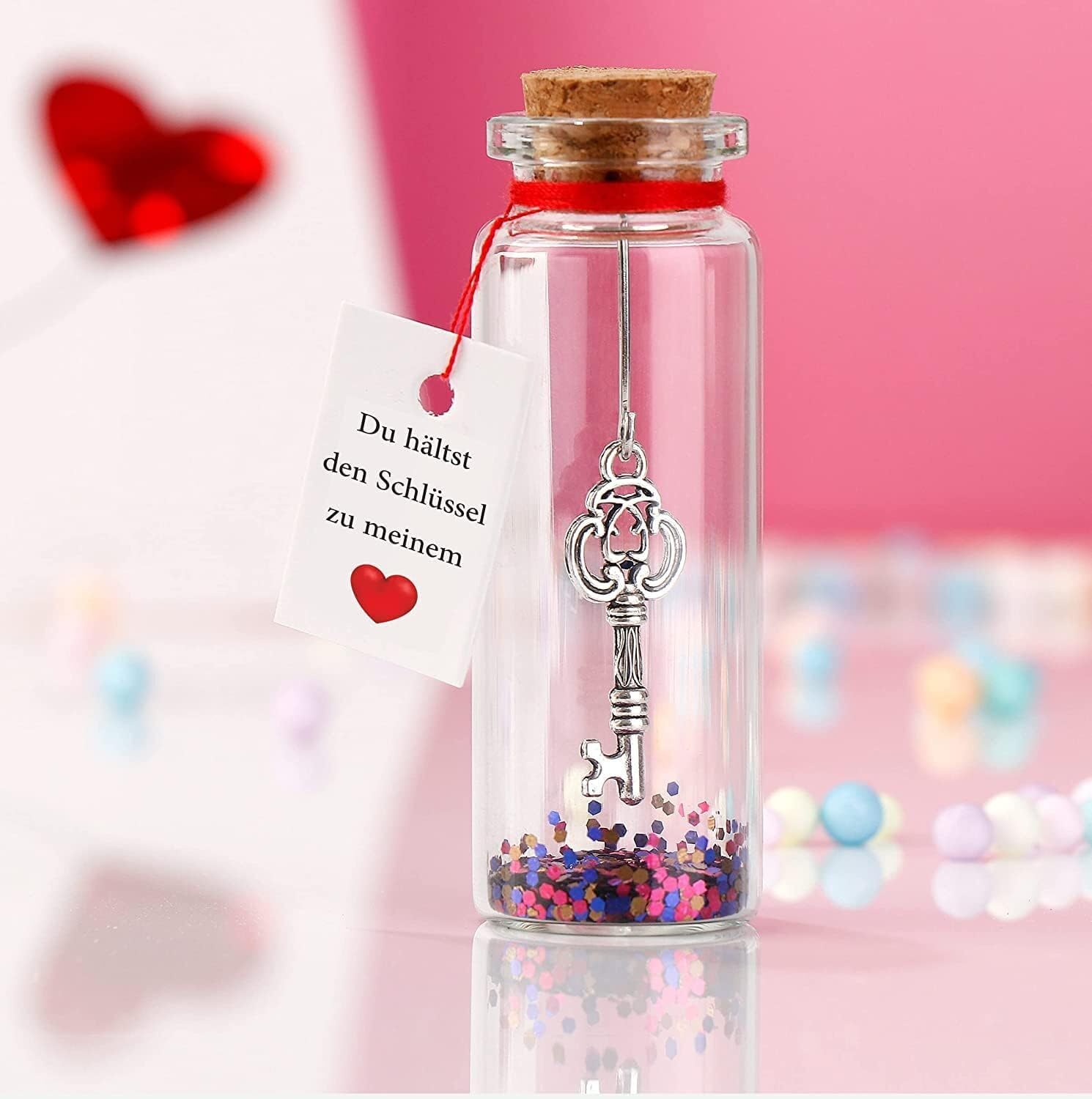 VELENTI Love Gift for Her with Sweet House Gift for Mum Romantic Gift for Wife Man Handmade Gift House, Love Bottle - Image 4