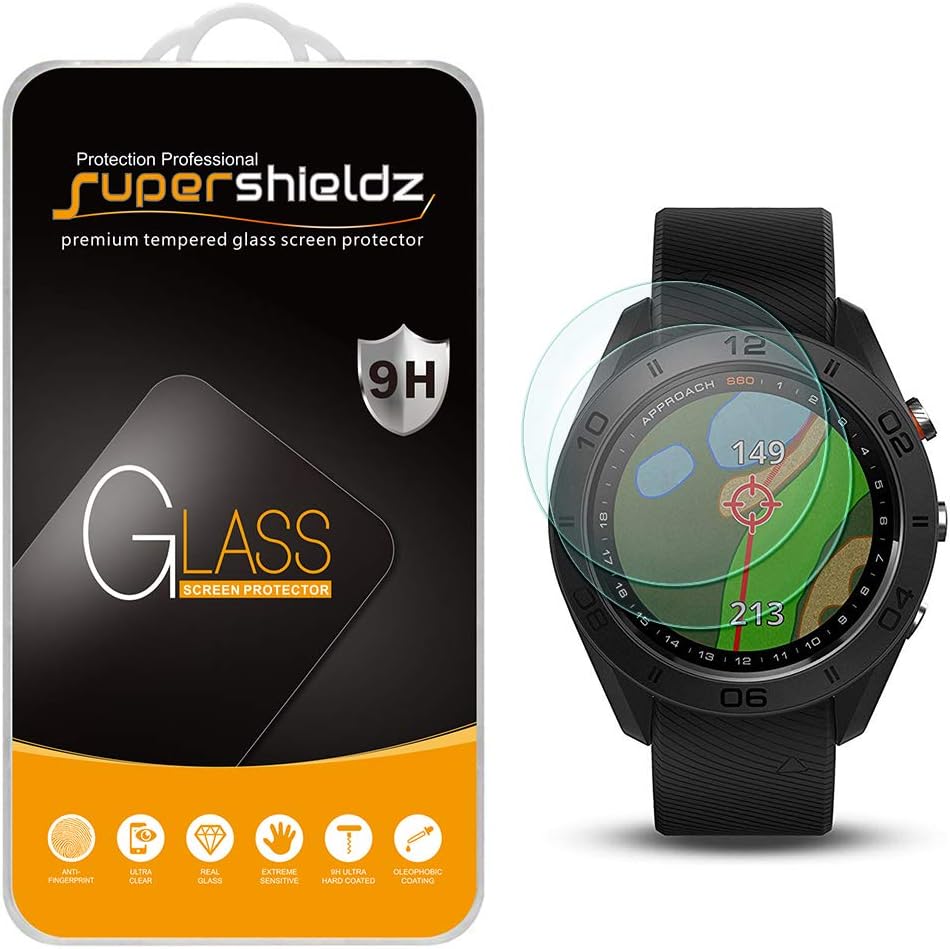 SupershieldzAnti Scratch Bubble-free Tempered Glass Screen Protector for Garmin Approach S60 (Pack of 2)