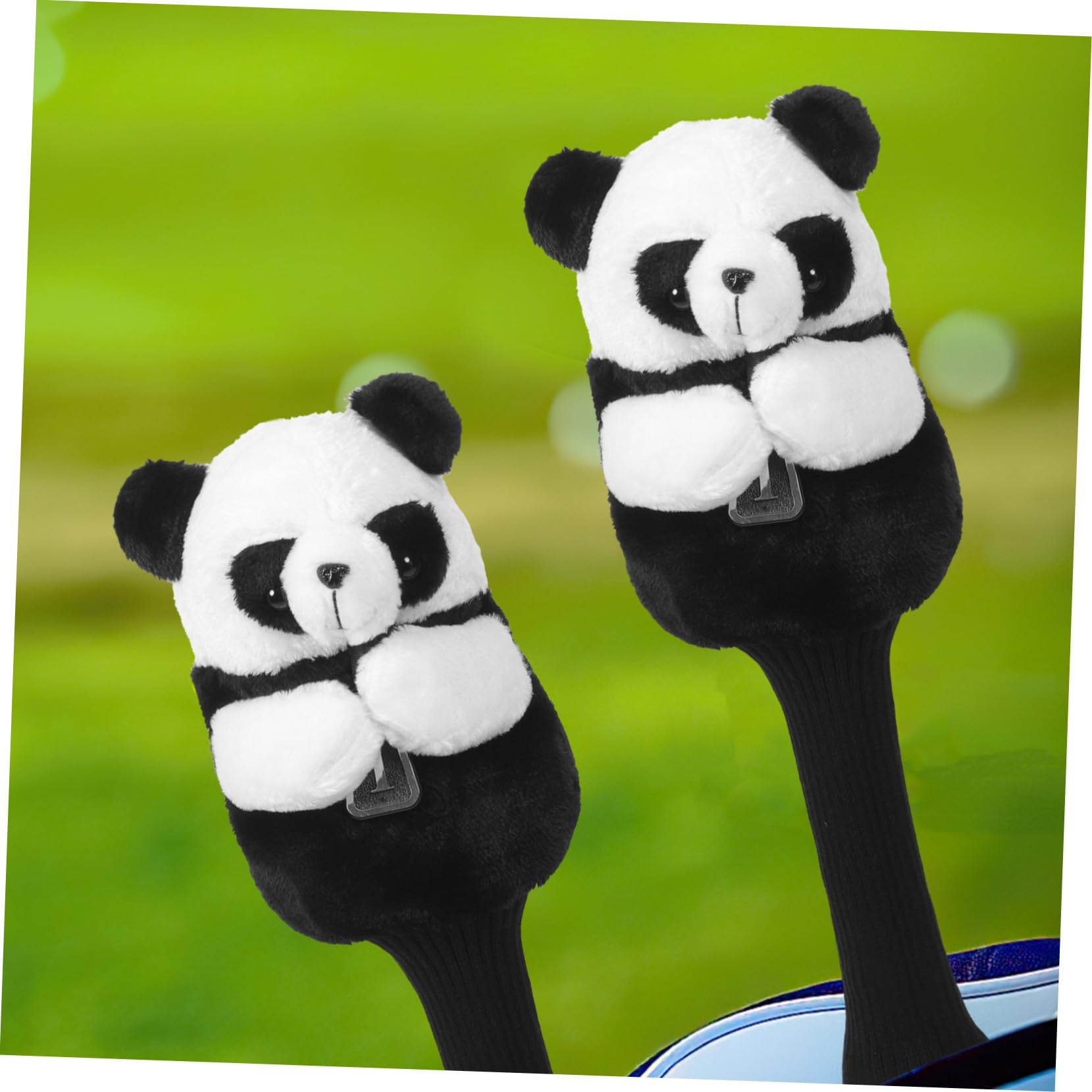 Funda para Palos de Golf Diseño de Panda Algodón y Tela Forro Engrosado Flexible Cubierta Protectora Ligera para Equipo de Club Accesorios de Golf