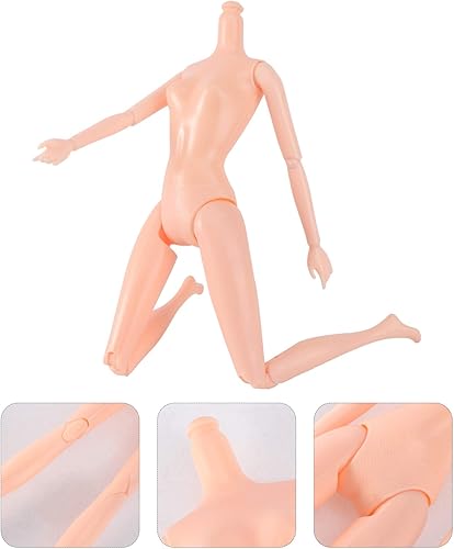 Miniatura 6 de HEALLILY Cuerpo de muñeca de rompecabezas, 3 piezas, cuerpo de muñeca de plástico desnudo, cuerpo de muñeca desnuda, muñeca de bricolaje, muñeca