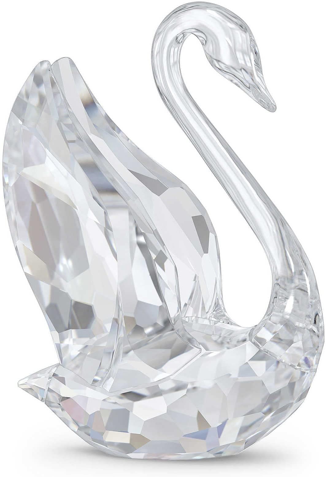Swarovski Signum Swan Ornament, Clear Crystal Swan Figurine, from the Iconic Swan Collection