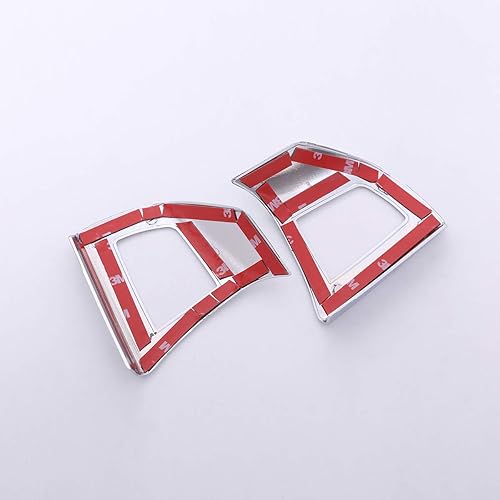 Miniatura 7 de ABS cromo coche volante botón marco etiqueta 2 unids para Maserati Levante Ghibli Quattroporte auto accesorios