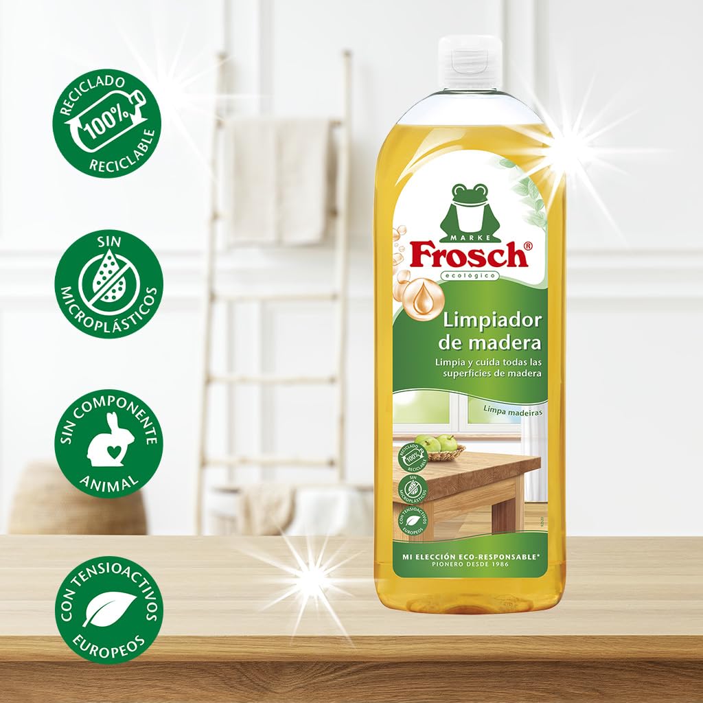 Frosch Limpiador Ecológico de Madera 750ml Spray - Limpieza y Mantenimiento Suelos y Superficies Madera - Fórmula Pino y Naranja - Elimina Manchas Difíciles — view 5