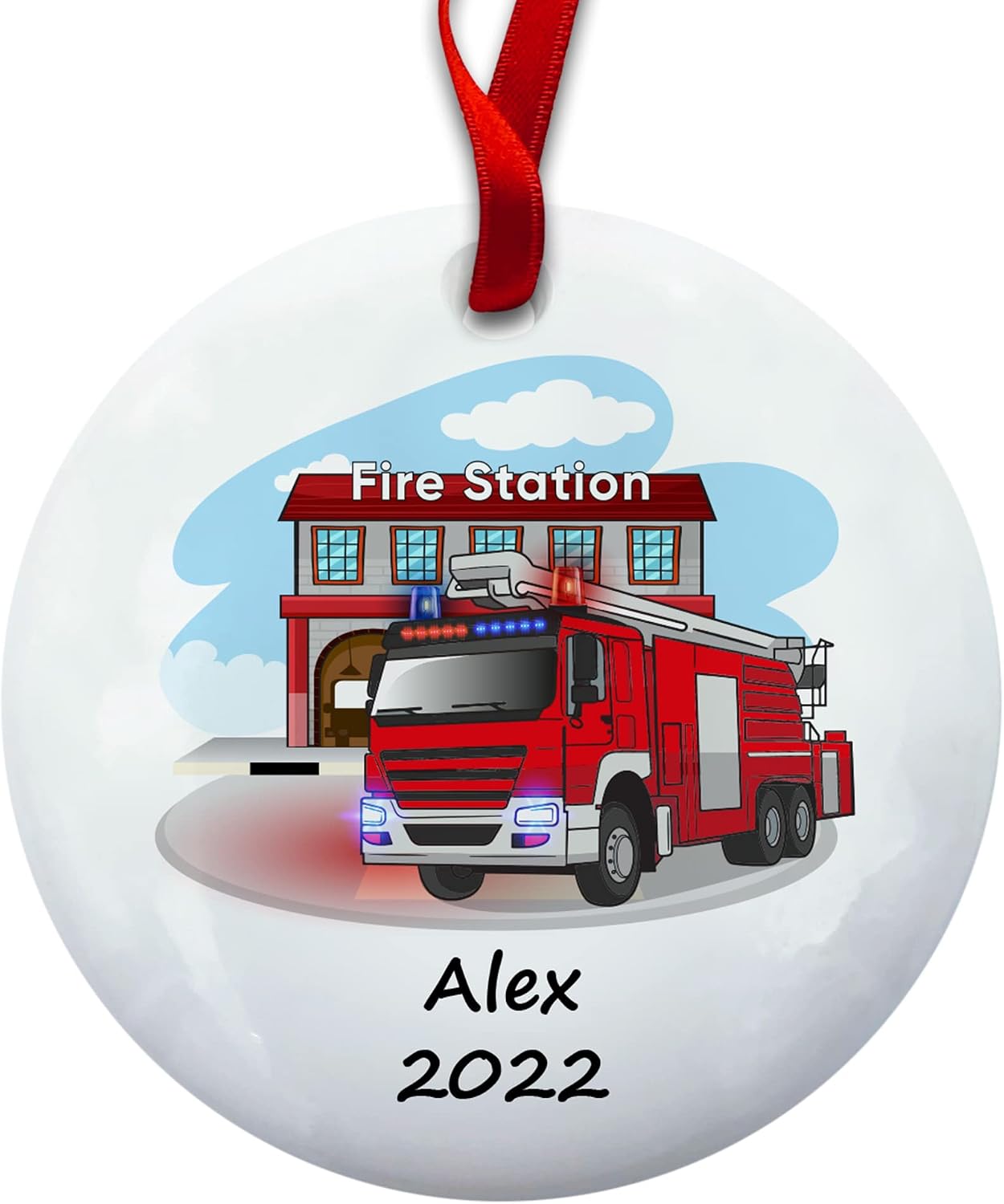 Fire Truck Ornament Personalized Fire Truck Fire Engine