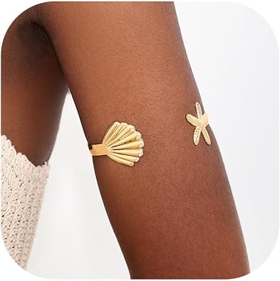 Arm Cuff Gold Upper Arm Jewelry for Women Chunky Cuff Bangle Bracelets Armband Jewelry Summer Dresses Outfits Accessories