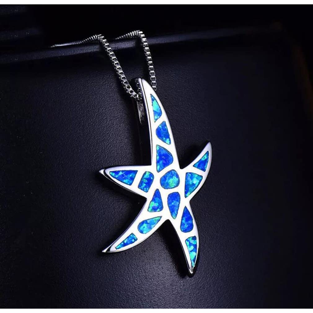 Ciondolo A Croce Gotica In Argento Con Opale Di Fuoco Blu Oceano - Gioiello Artigianale Senza Nichel - Foto 6