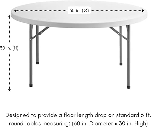 Miniatura 7 de Your Chair Covers - Mantel redondo de tafetán arrugado de 120 pulgadas - Mantel de comedor blanco brillante para boda, fiesta, cumpleaños, baby