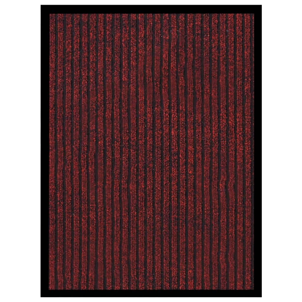 Maison & Jardin - Paillasson Rayé Rouge Format 40x60 cm