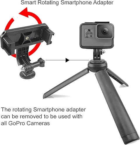 Miniatura 13 de Acuvar Kit de vlogging premium de 9 piezas para iPhone, Android y cámaras, micrófono, soporte de trípode y luz LED, paquete de YouTube, TikTok