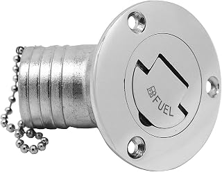 XLBH Boat accessories 45 Degree Stainless Steel 316 Deck Filler Cap GAS FUEL WASTE WATER 38mm 50mm Marine Boat Yacht Hardware Deck Filler water sports (Color : Fuel 50mm)