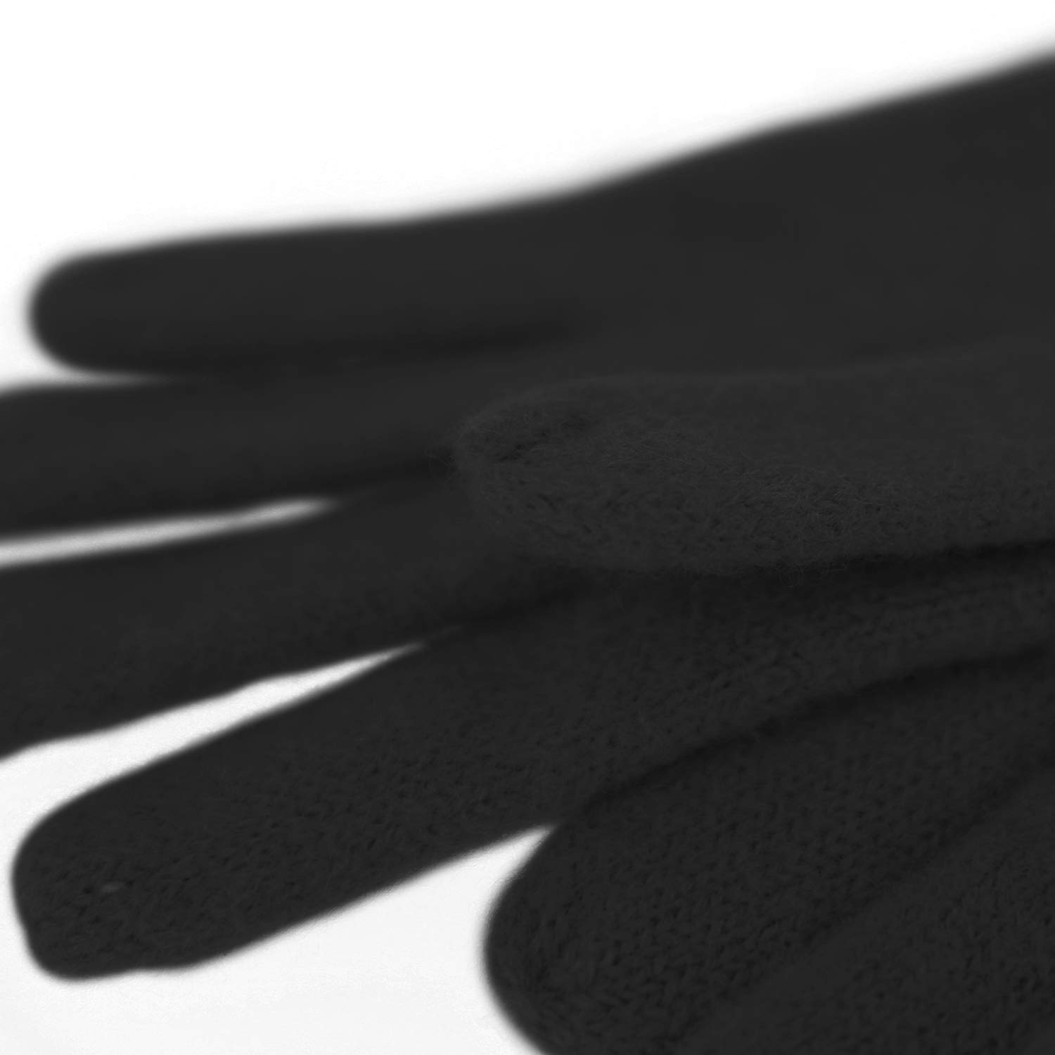 fiebig Walkhandschuh mit Lederkante | Fingerhandschuh aus gewalkter Wolle für Damen & Herren | Schurwollhandschuh in vielen Farben