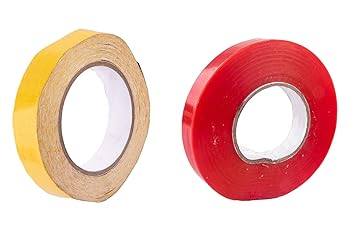 Pelo Hair Tapes For Wigs Attachment, Combo Of Toupee Attachment Tapes, Red Yellow (Big), Set Of 2, Pack Of 1
