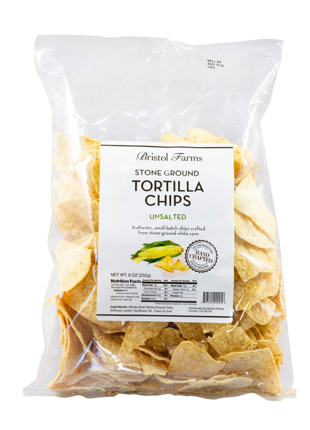 Bristol Farms, Tortilla Chips Unsalted, 9 Ounce