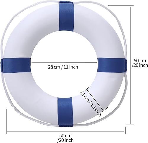 Miniatura 9 de 20 inch50cm Pool Safety Ring Life Preserver Ring Buoy, Swimming Swim Foam Ring Pool Buoy Pool Rings Throw Ring Life Preserver Ring for Pool Wall