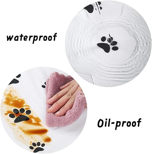 Miniatura 3 de BOYIVI Mantel de plástico con estampado de patas de cachorro, 3 piezas, tamaño grande, rectangulares, desechables, fundas de mesa rectangulares con