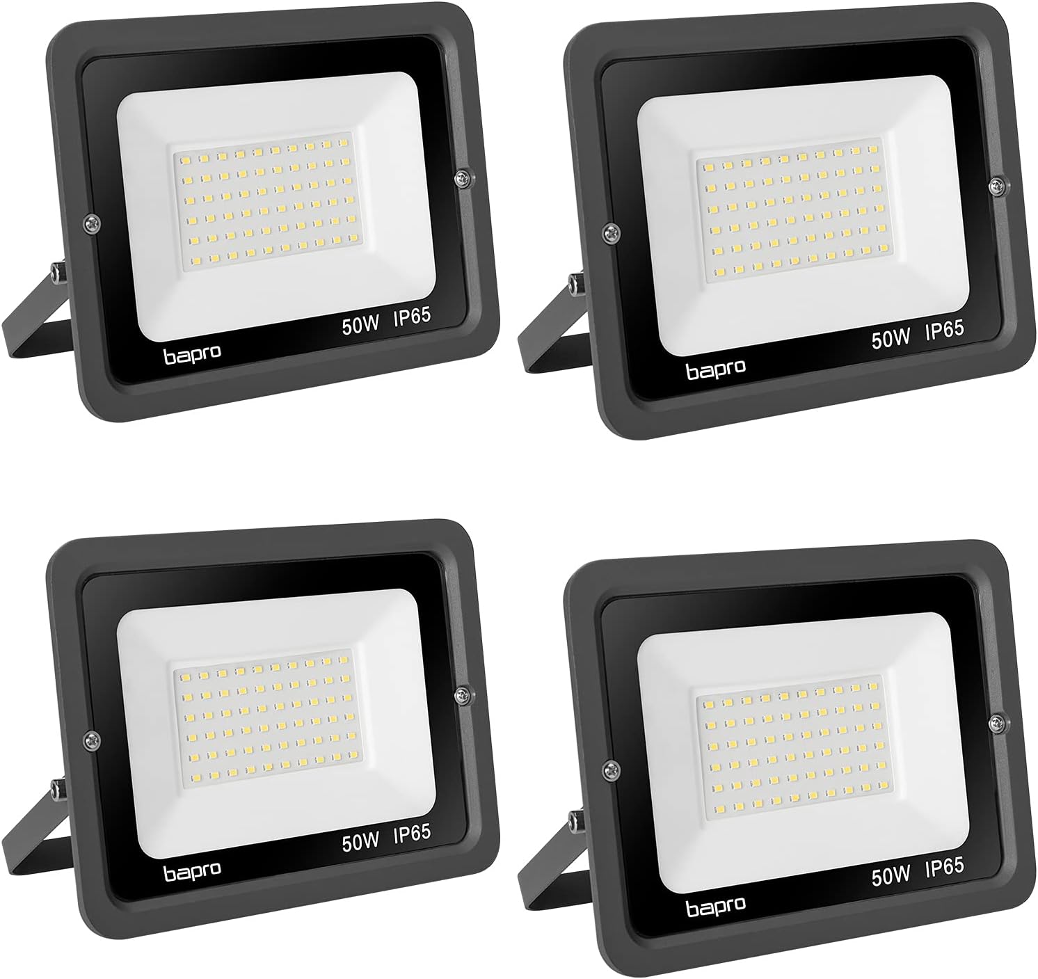 4pack 50W LED Outdoor Floodlight, 5000LM Led Floodlight Super Bright, Garden Lights Cold White(6000K), IP65 Waterproof Outdoor Flood Light Wall Light Perfect for Garage, Garden,Forecourt (4pack, 50W)