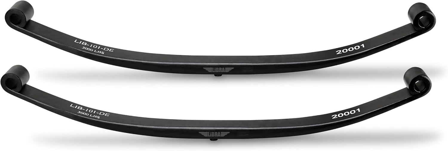 LIBRA Mobile Home Trailer Leaf Spring-Mono Leaf Double Eye 3000lbs Capacity for 6000 Lbs Axle, Set 2 …
