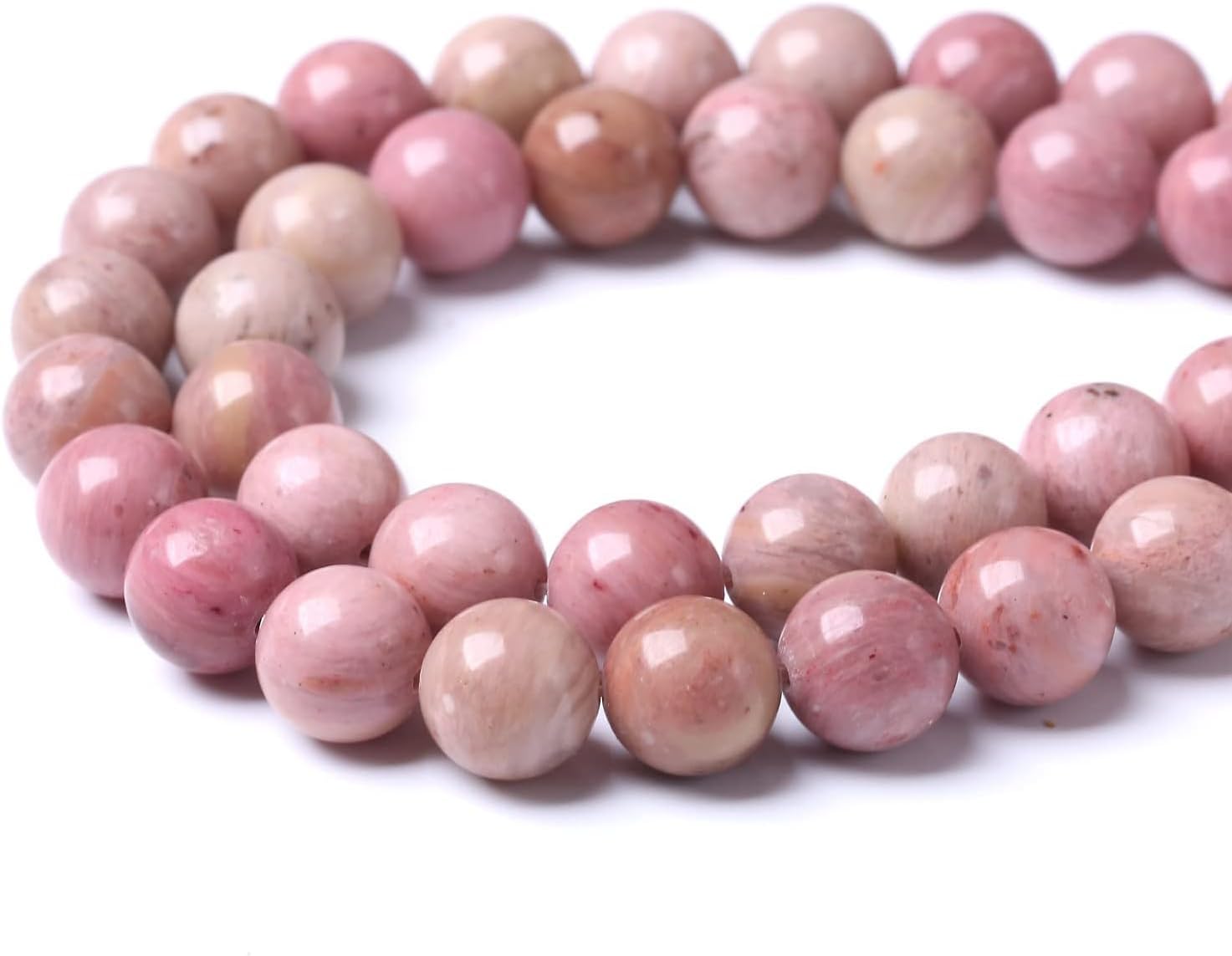 AD Beads Natural Gemstones 8mm Round Loose Beads 15'' ~ 16'' Pick Stone (Smooth Citrine Quartz)