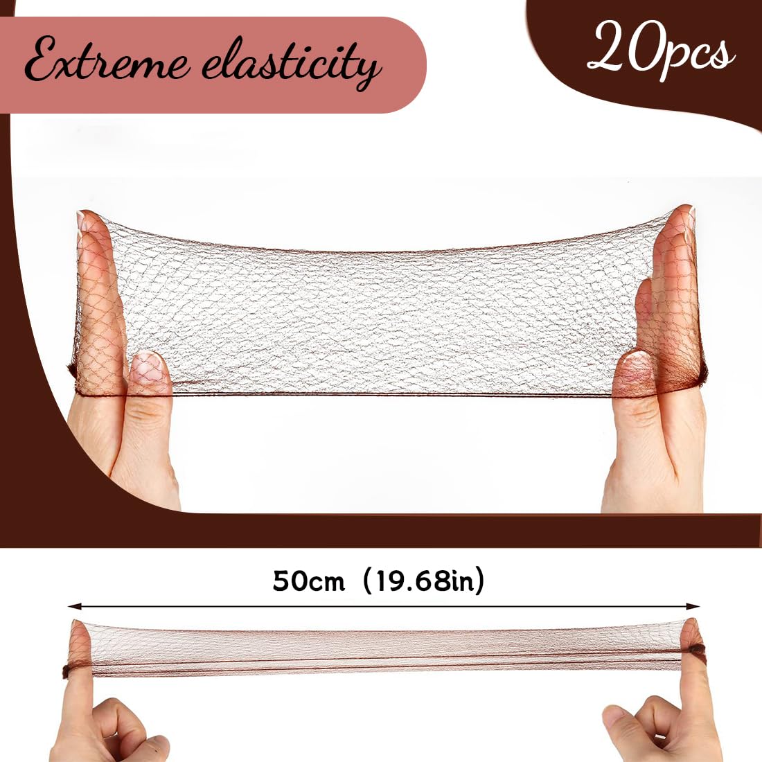 20 Redecilla Moño Niña con 40 piezas Horquillas Pelo, Redecillas Invisibles, Red para el Cabello Invisible de Nylon,Accesorio de Peinado para Fijar Pelo en Cabeza de Ballet