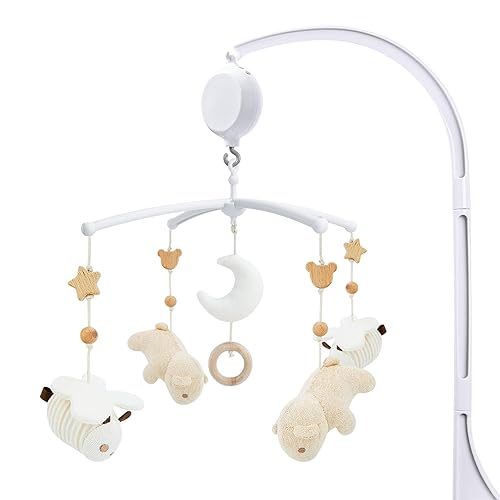 Miniatura 12 de Móvil para Cuna 35 Canciones de Cuna, Móviles de Algodón para Bebés para Cunas y Pack N Play, Fácil de Instalar, Juguetes de Animales de Peluche