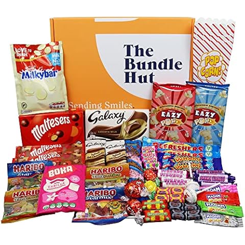 Movie Night Hamper Box from The Bundle Hut: Includes 50+ Items, Perfect for a Family Cinema Night In, Date Night Hamper or as a Gift (Orange Box) Cover