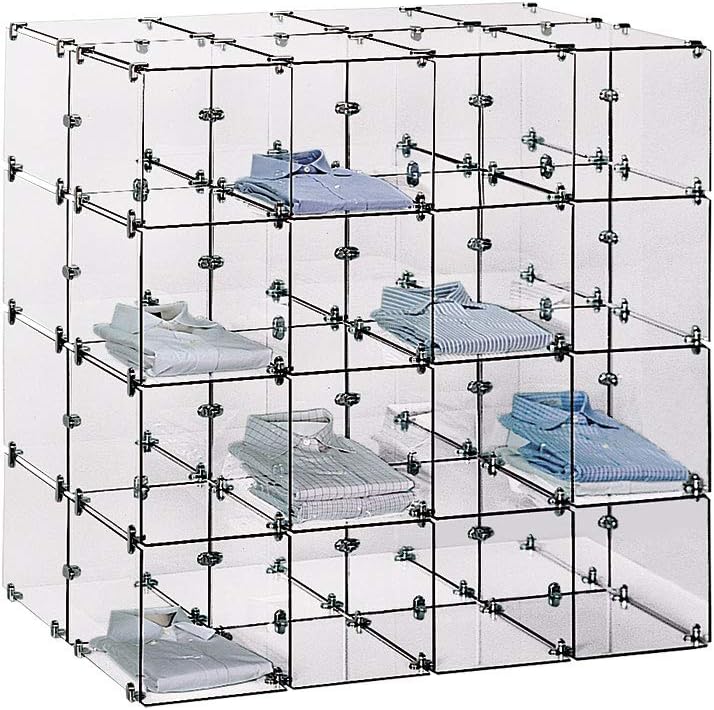 SSWBasics 4 x 4 Double Sided 12" x 12" Glass Cube Kit with Metal Clips