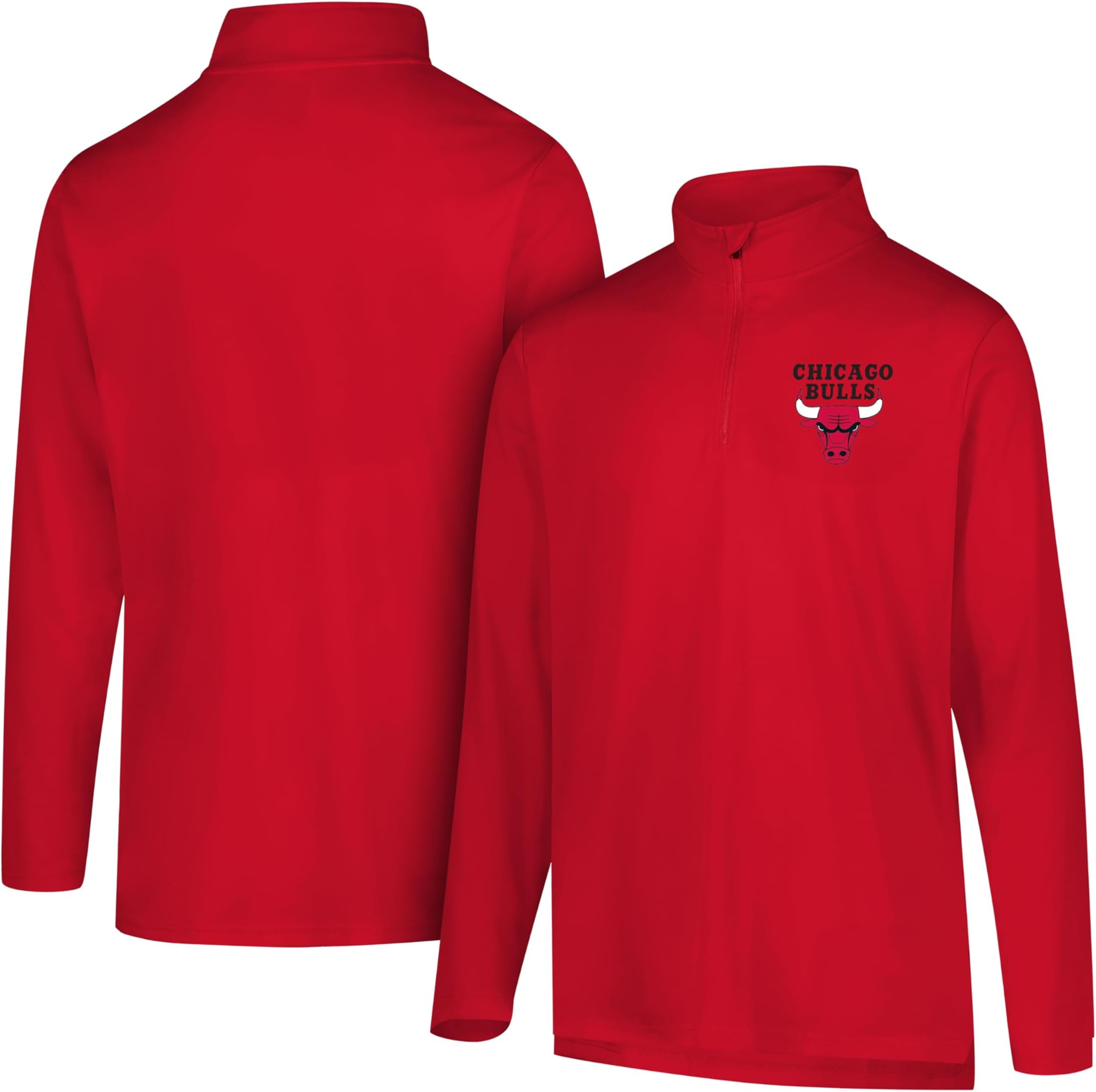 - Mens NBA Official Quarter Zip Long Sleeve Pullover T-Shirt