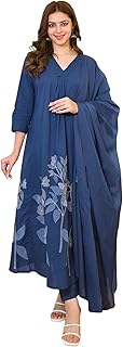 Nermosa Women Solid A-line Kurta and Pant set With Dupatta | Women Kurta Set | Solid Suit | Embroidery Kurta Set |