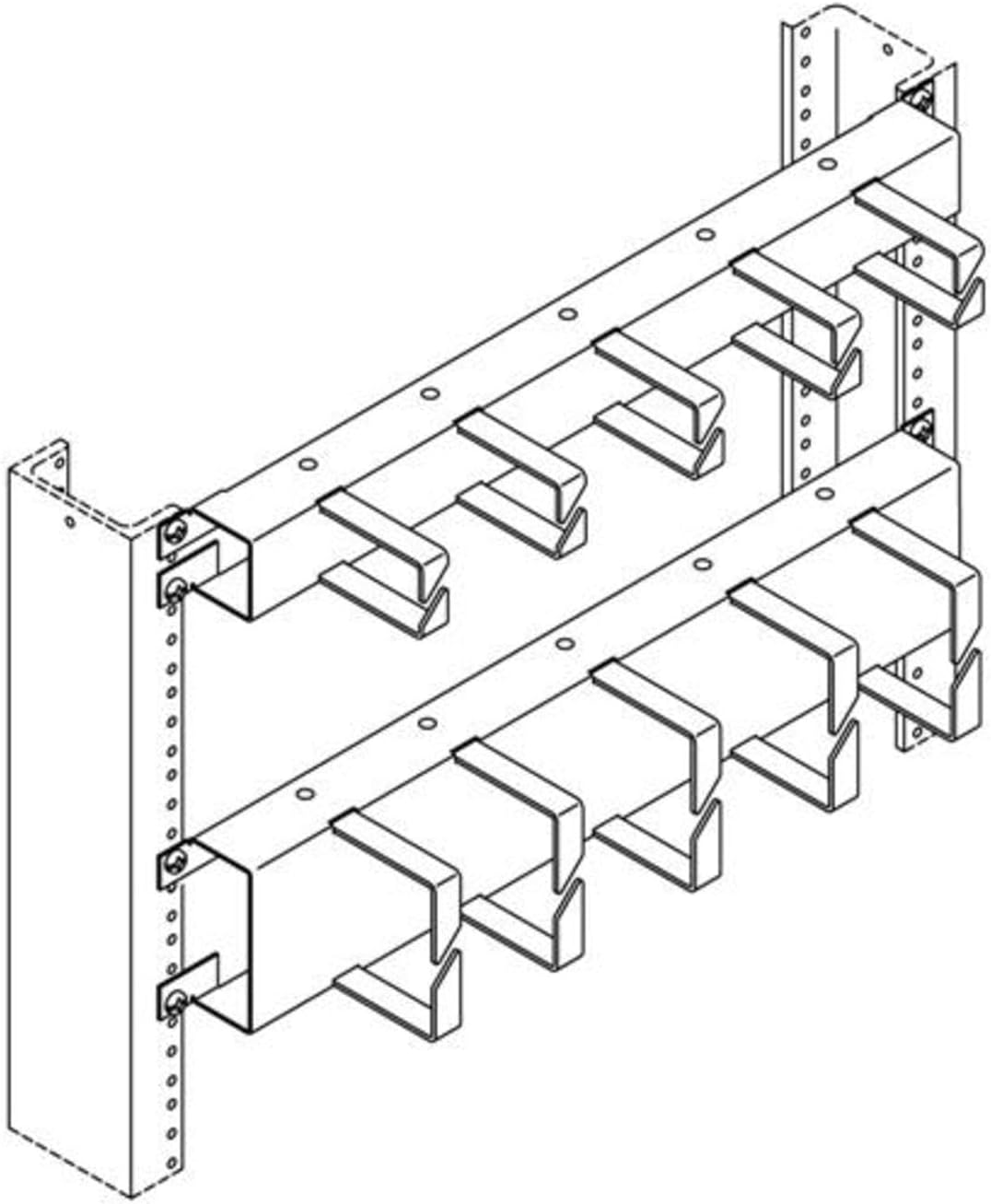 Chatsworth12542-719 - Chatsworth Horizontal Wire Cable Management Panel - Panel - Black - 1 - 2U Rack Height - 19 Panel Width