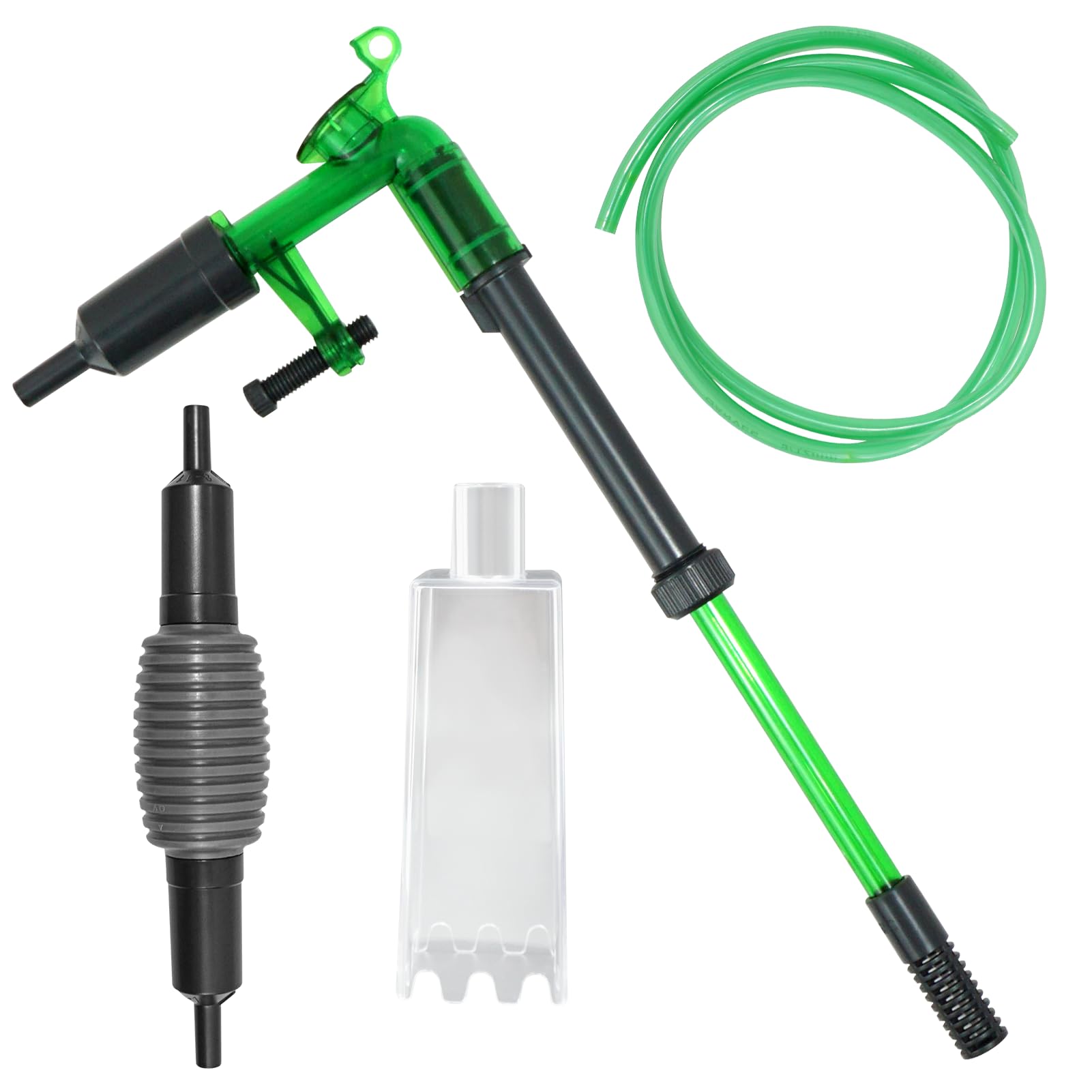 Wriligel Fish Tank Cleaner 3-in-1, Aquarium Gravel Cleaner with Powerful Siphon Pump, 1.5m Hose and Extendable Tube, Fish Tank Siphon for Water Changing, Sand Washing and Waste Removal Maintenance