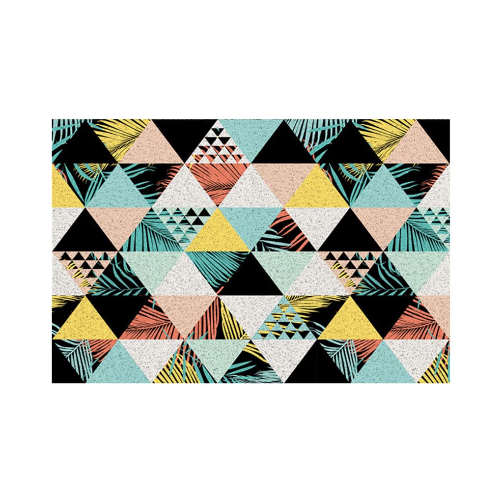Indoor Outdoor Doormat Entryway Mats Entrance Rug Shoes Scraper PVC Inside Front Door Mat Non Slip for Doorway Bathroom Geometric Door Mats Doormats Outdoor Indoor Doormat Non Slip Absorbent Resist