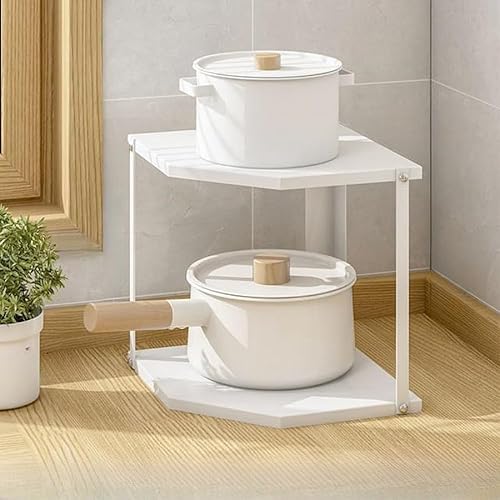 コーナートレー 金属 L型 コーナー ラック 2段 高さ27.6×幅27×奥行27cm、3段 高さ45.6×幅27×奥行27cmキッチン 収納 棚 キッチンコーナーラック家具 キッチン コンロ奥ラック コーナーラック 多目的ラック キッチン 収納 ラック