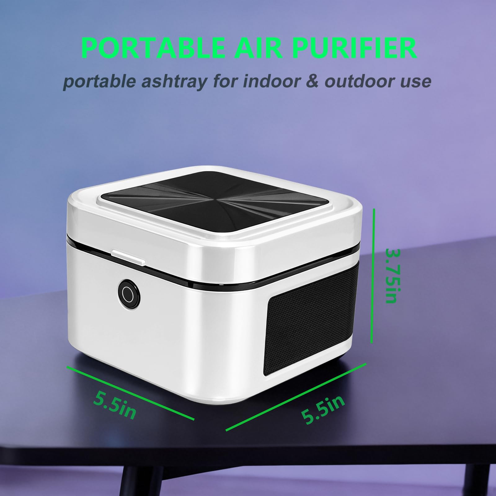 Amazon.com: Autuveen Multifunctional Smokeless Ashtray with HEPA Filter,Rechargeable  Air Purifier for Cigarette Smoke,Portable Ashtray for Indoor & Outdoor Use  (White) : Home & Kitchen