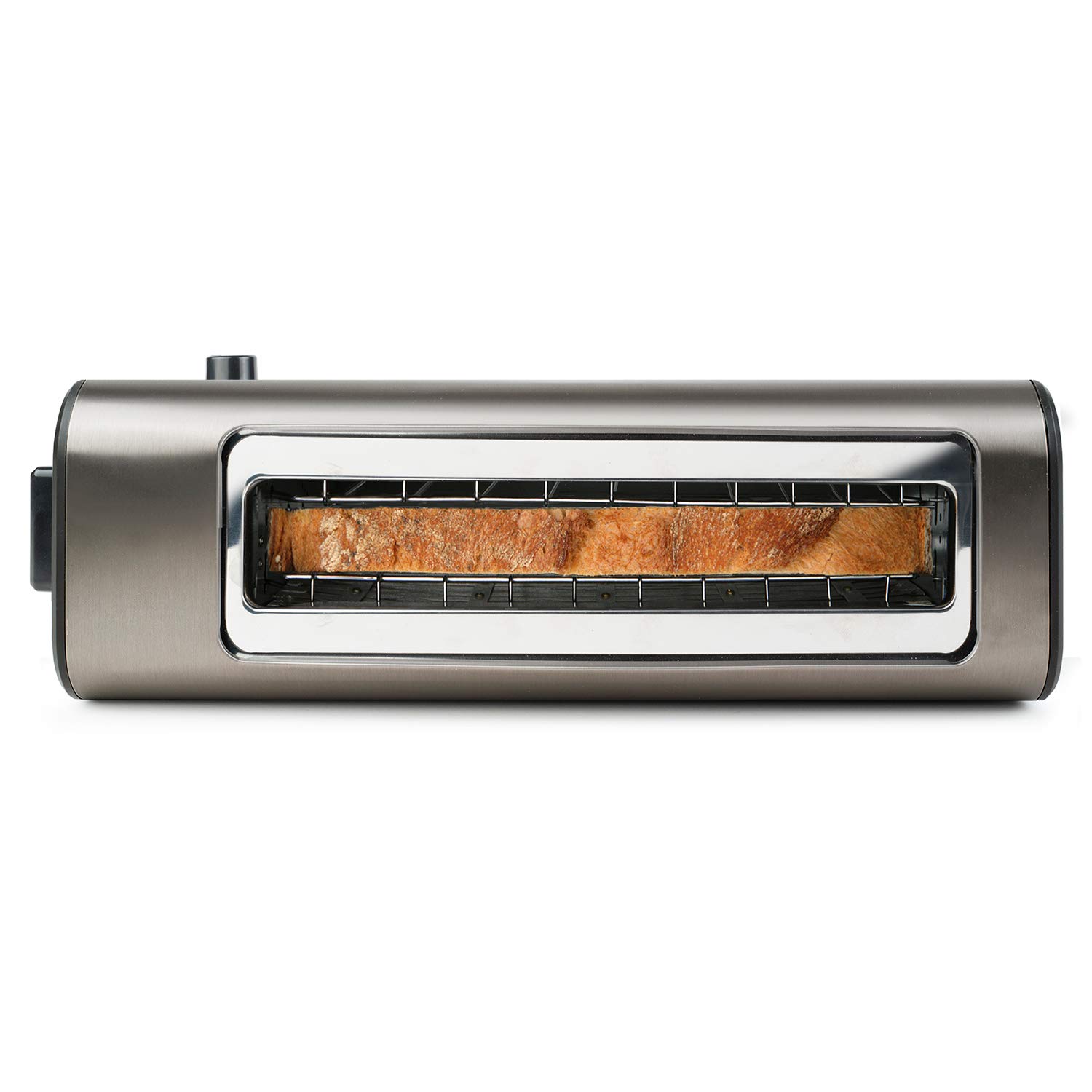BLACK+DECKER BXTO1000E - Tostapane in acciaio inossidabile da 1000W con slot extra large 42x260mm. 7 livelli di tostatura. Sistema autocentrante. Funzioni: Annulla, Riscalda e Scongela.