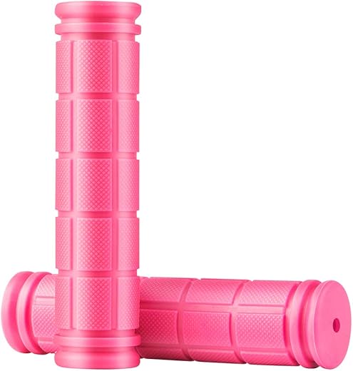 MSDADA Fahrradgriffe Komfortable Weich Gummi Lenker Griff rutschfest Stoßfest Handgriffe für Fahrräder Scooter MTB Mountainbike Rennrad Rollstuhl Dreirad Klapprad 1 Paar(Rosa)