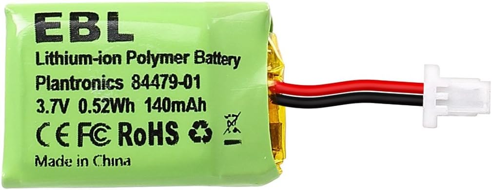 EBL Replacement Headset Battery CS540 84479-01 for Plantronics CS540, 84479-01, 86180-01, CS540A, CS540, C054 Wireless Headsets 2 Pack