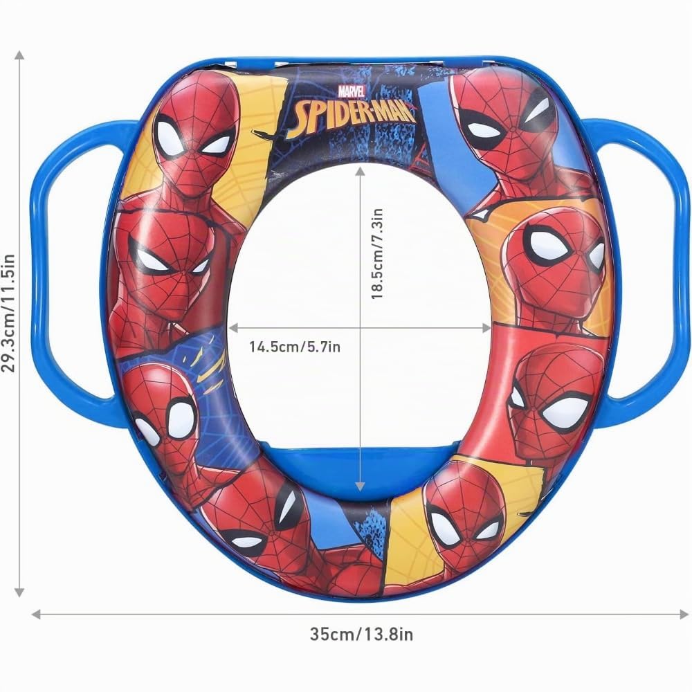 Kinder-Toilettensitzverkleinerer Spiderman Marvel universeller WC-Adapter mit Griffen