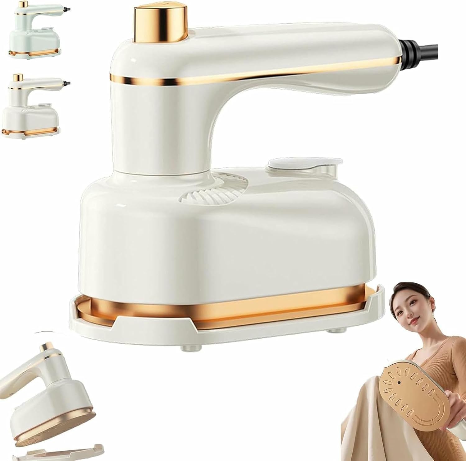 Handheld Portable Iron, Mini Travels Steamer Iron, Steam Irons with Anti-Scald Base, for Travel and Home