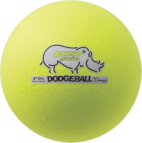 Miniatura 159 de Champion Sports Rhino Skin - Juegos de bolas de dodgeball de rebote bajo y individuales para juegos de juegos infantiles, PE, patio trasero y liga