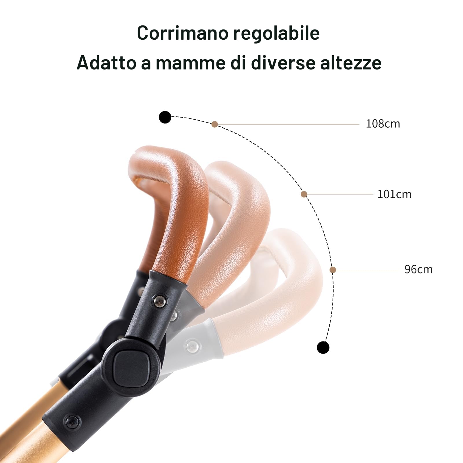 BEBBY Multifunzionale Carrozzina Passeggino Trio Combinazione Passeggino 3 in 1 Passeggino Ovetto Pieghevole Set Passeggino Neonato Sedili Parapiedi Zanzariere H2-BLACK