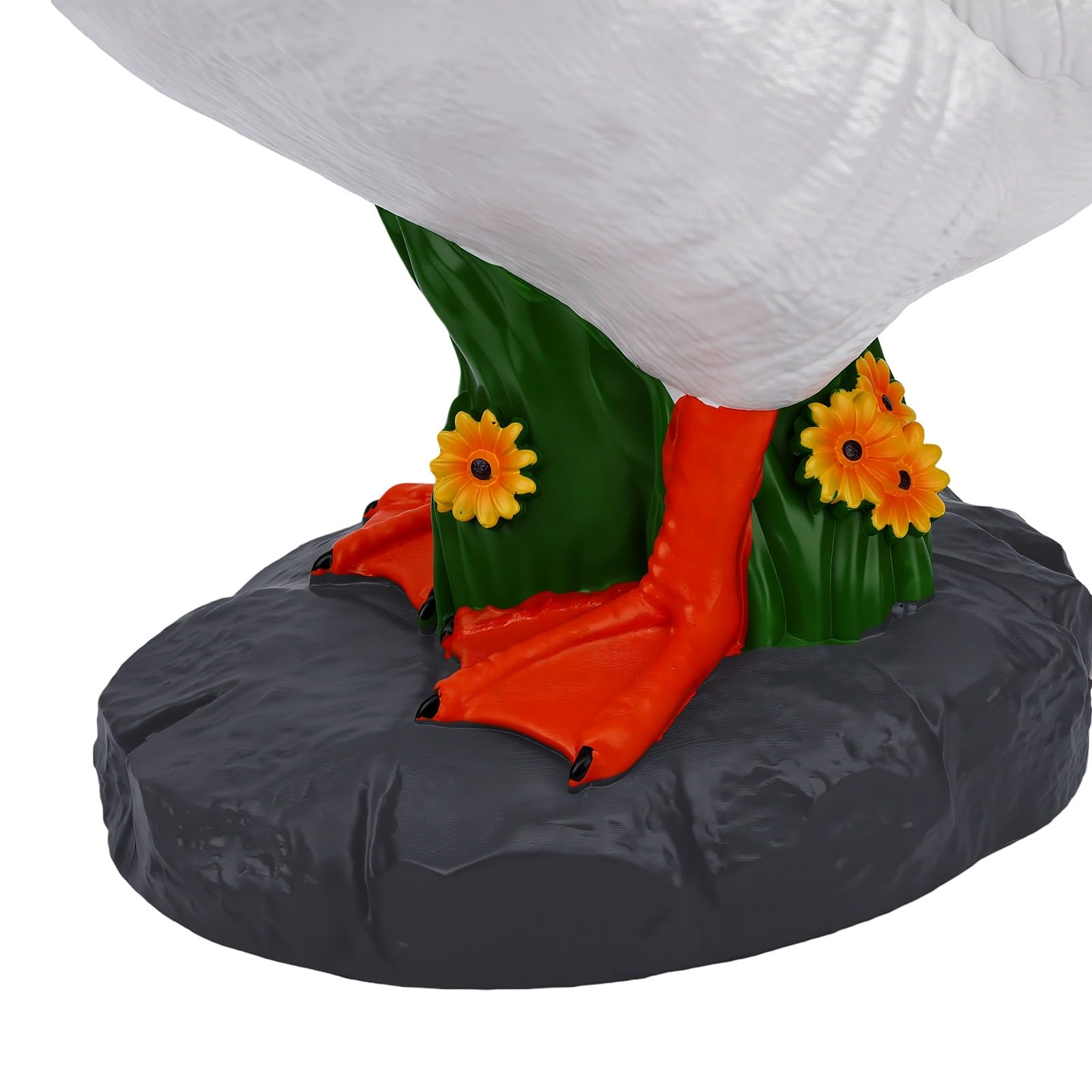 Jectse Oca da Giardino 58cm, Scultura in Resina per Esterno | Divertente decorazione con oca da portico, accattivante ornamento per recinzione, per cortile, fattoria, patio esterno