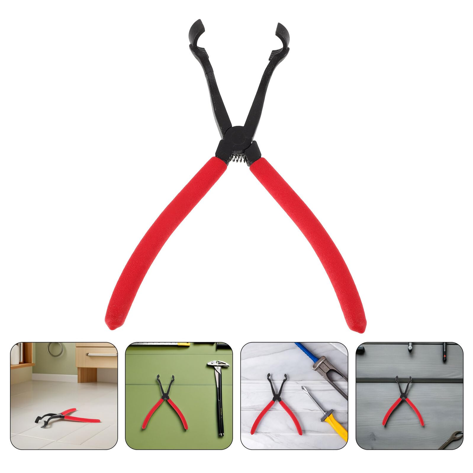 Set 2 Pinze per Molle Freno a Tamburo in Acciaio al Carbonio Impugnatura Antiscivolo – Utensile per Riparazione e Regolazione Morsetto Freno – Strumento per Officine e