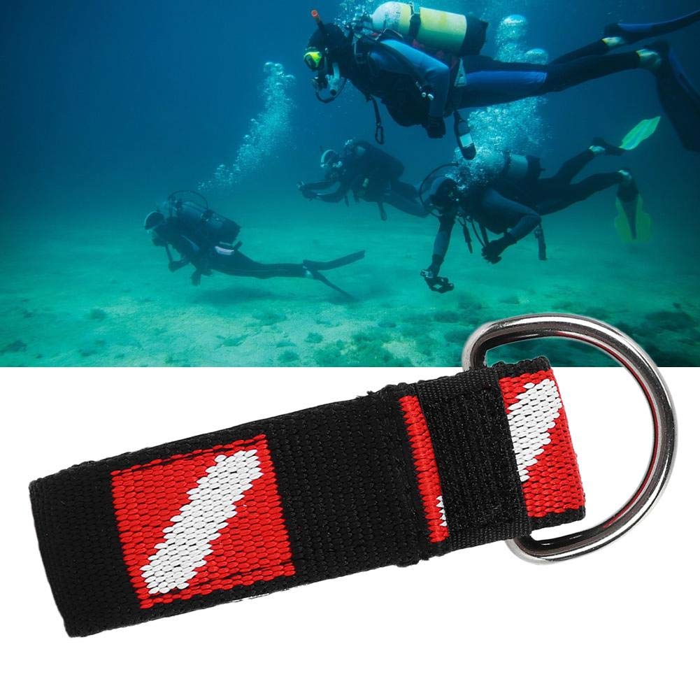 Bande de Main plongée, Sangle Poignet plongée Universelle, Longe à Corde Suspendue avec Clip Anneau en Forme D, Bande de Main Silicone Anti-Dérapante, Accessoire