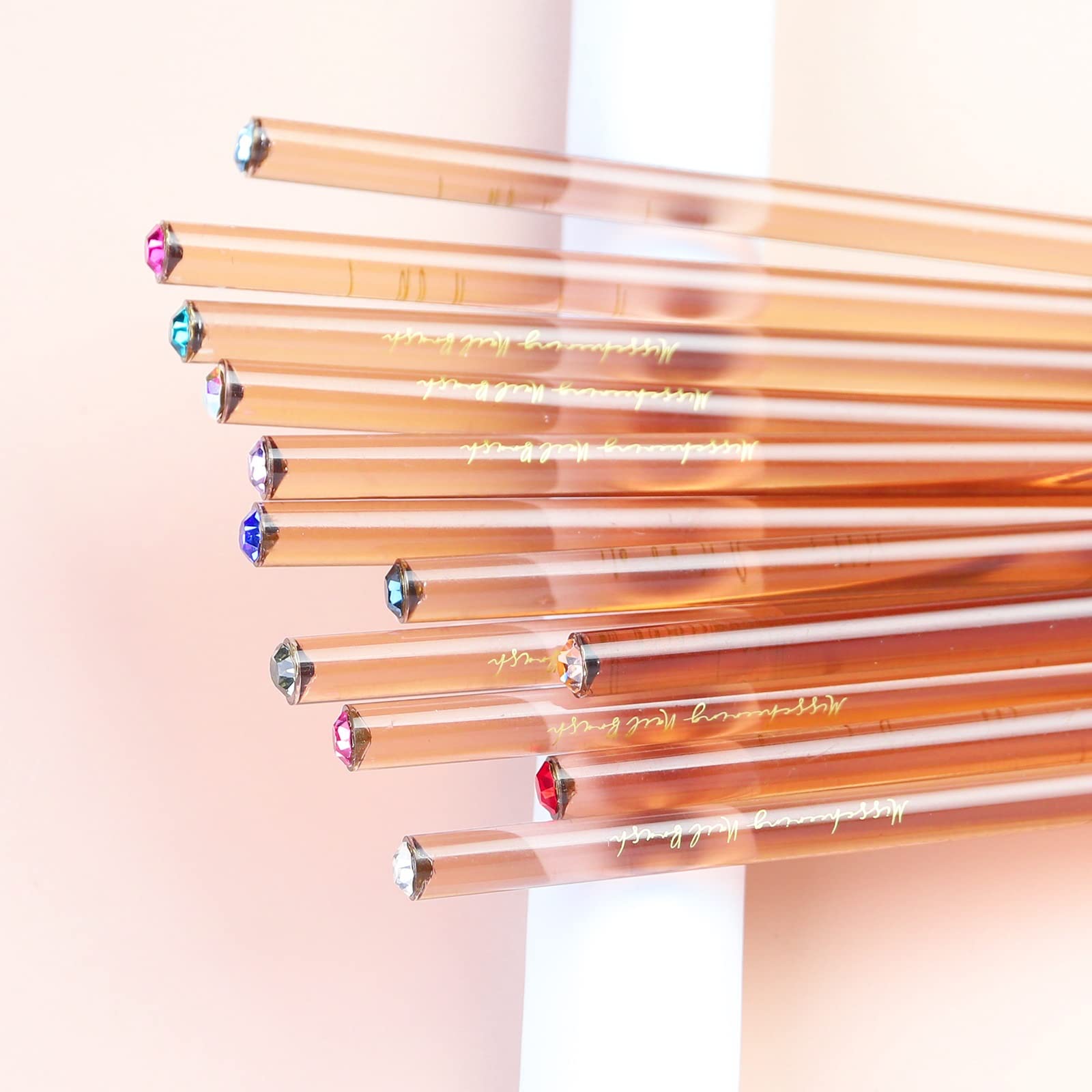 Pennelli per Pittura ad Olio, Set di pennelli per Design in Acrilico con Asta fulva per Nail Art, Set di pennelli per Intaglio in Cristallo, Penna per fototerapia, Gel, Strumento per Manicure