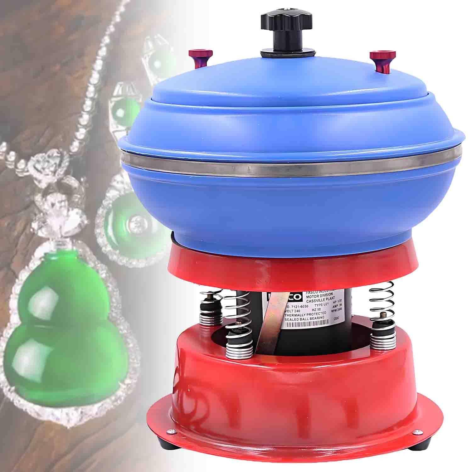 UORDBY Electric Vibratory Tumbler for Polishing Metal, Vibrating Polishing Drum Vibrating Bowl, Electric Vibrating Bowl, for Jewelry, Jade & Small Metal Parts Finishing